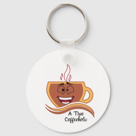 Een Ware Coffeeverknoeide Sleutelhanger (Voorkant)