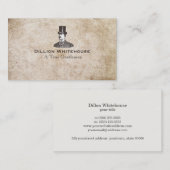 Een ware herenman in de top Hat Aged Grunge look Visitekaartje (Voorkant / Achterkant)