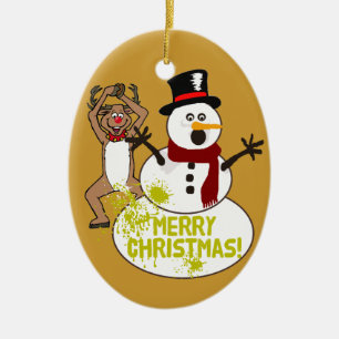 Een warme kerstboodschap keramisch ornament
