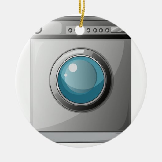 Een wasmachine keramisch ornament (Voorkant)