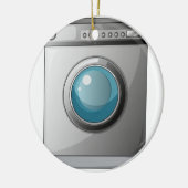 Een wasmachine keramisch ornament (Links)