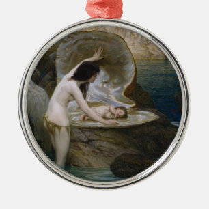 Een water Baby gevonden in Seashell door Bikini Ny Metalen Ornament