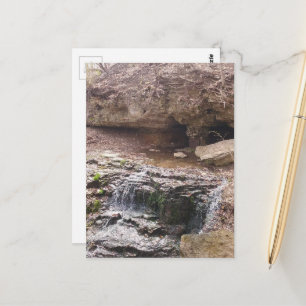 een waterval in Burlington, Iowa Briefkaart