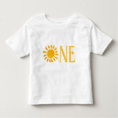 Een Waterverf Boho 1e Verjaardag Baby Kinder Shirts (Voorkant)