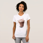 Een Waterverf schilderij van Chocolate Milkshake T-shirt (Voorkant volledig)