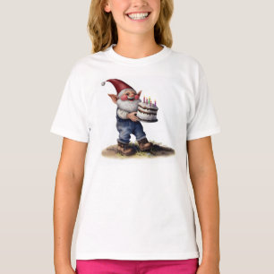 Een Waterverf schilderij van een Happy Gnome T-shirt