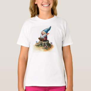 Een Waterverf schilderij van een Happy Gnome T-shirt