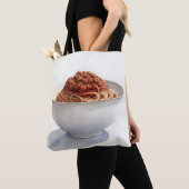 Een Waterverf schilderij van Spaghetti Bolognese Draagtas (Dichtbij)