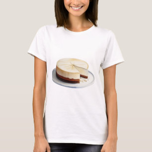 Een Waterverf Tekening van een Cheesecake T-shirt