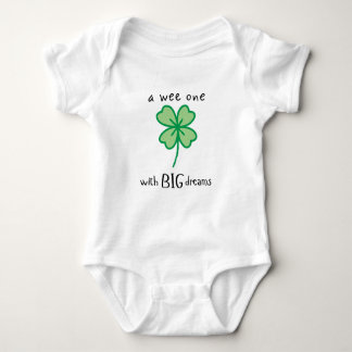 Een wee een met grote dromen baby bodysuit