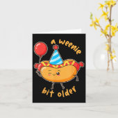 Een Weenie beetje oudere kleding Kawaii Party Kaart (Gele Bloem)