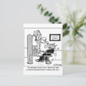 Een weerwolf op de Dentist Briefkaart (Staand voorkant)