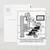 Een weerwolf op de Dentist Briefkaart (Voorkant / Achterkant)