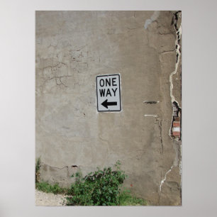 Eén weg poster