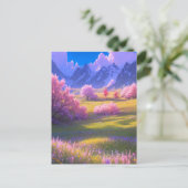 Een weide in Cherry Blossom Splendor Briefkaart (Staand voorkant)