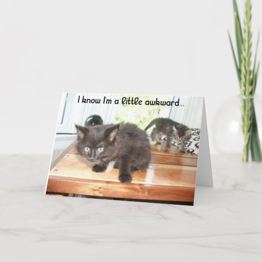 EEN WEINIG onhandig Bedankkaart (Voorkant)