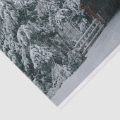 Een welkomstbarn op een sneeuwdag tissuepapier (Detail)