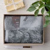 Een welkomstbarn op een sneeuwdag tissuepapier (Geschenk)