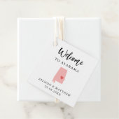 Een welkomsttas van Alabama Weddenschap Bedankjes Labels (In situ)