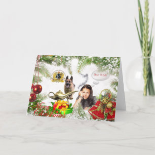 Een wens - Duitse herder Kerstmis Feestdagen Kaart