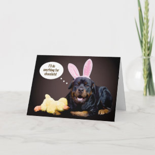 Een wens van Rottie Pasen Feestdagen Kaart