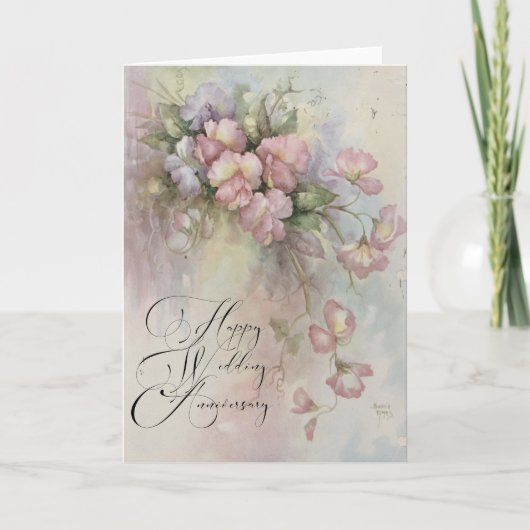 Een wenskaart voor een huwelijksverjaardag kaart (Voorkant)