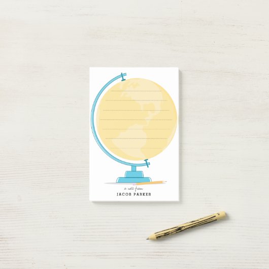 Een wereld Post It-notities Post-it® Notes (Op bureau)