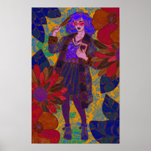 Een wereld van bloemen poster