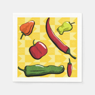 Een wereld van Chili Peppers Papieren servetten