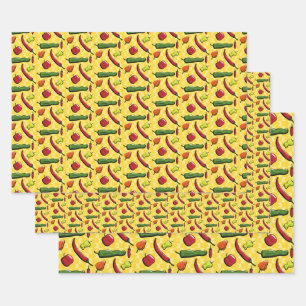Een wereld van Chili Peppers Wrapping Paper Set