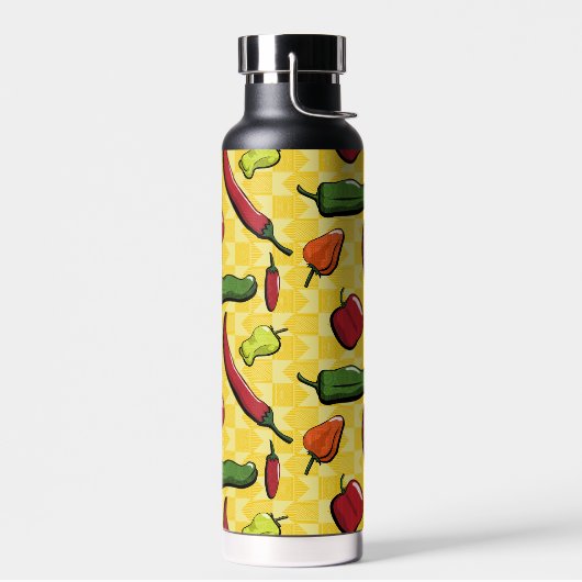 Een wereld van chilipepers waterfles (Links)