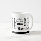 Een wereld van de Mok van Wanderlust Coffee/Tea (Voorkant rechts)