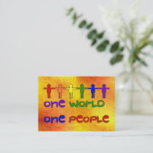 Eén wereld visitekaartje (Staand voorkant)