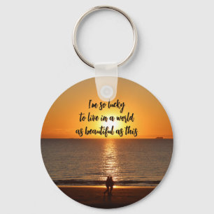 "Een wereld zo mooi als deze" Sleutelhanger