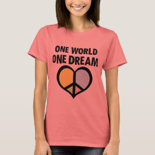 Eén wereldvrede t-shirt