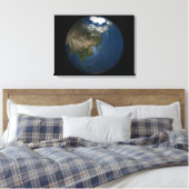 Een wereldwijd uitzicht over Azië met Arctisch zee Canvas Afdruk (Insitu (Slaapkamer))