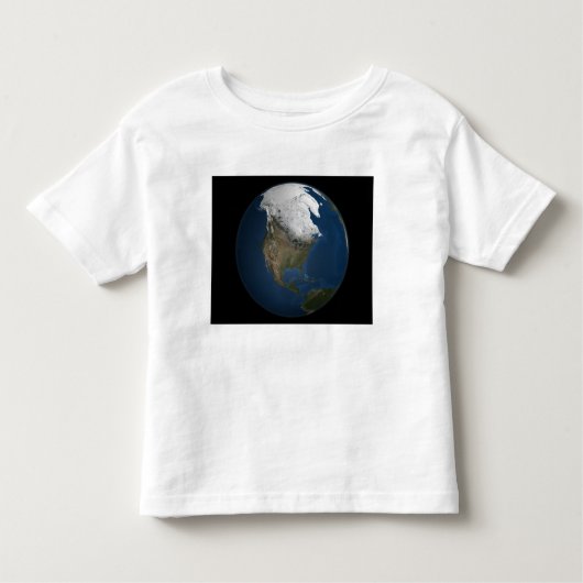 Een wereldwijd uitzicht over Noord-Amerika Kinder Shirts (Voorkant)