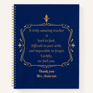 Een werkelijk geweldige leraar is moeilijk te vind notitieboek