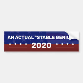 EEN WERKELIJKE "STABLE GENIUS"-politieke campagne Bumpersticker