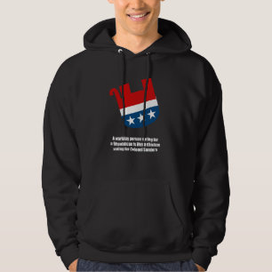 Een werkende persoon die voor een Republikein stem Hoodie