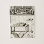 Een werkplaats en werktuigen voor papiermachines v legpuzzel (Verticaal)