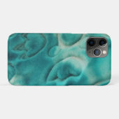 Een wervelend patroon in blauwgroen en lichtbeige Case-Mate iPhone case (Achterkant (horizontaal))