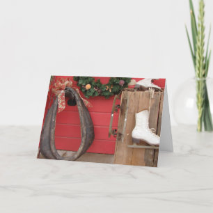 Een Western kerstscherm Feestdagen Kaart