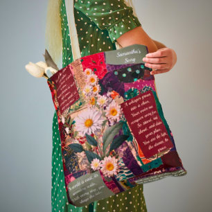 Een Whimsical Boheemse Bloemige Gepersonaliseerde  Draagtas