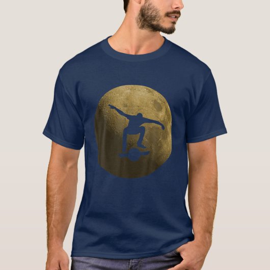Een wiel dat in de maan drijft | Onewielige float  T-shirt (Voorkant)