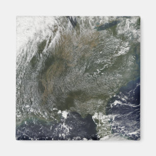 Een wielachtig patroon van hogedrukwolken magneet