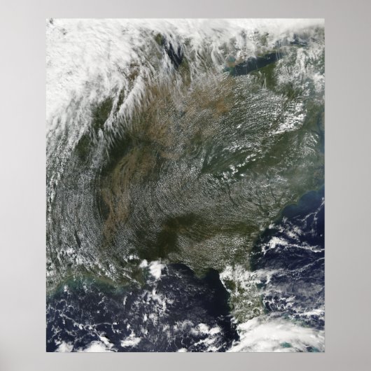 Een wielachtig patroon van hogedrukwolken poster (Voorkant)