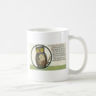 een wijze oude uil koffiemok