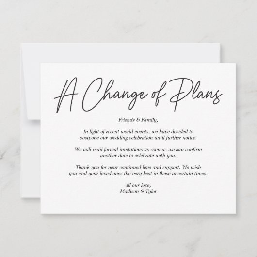 Een wijziging van de Kaart voor het bijwerken van Notitiekaartje (Voorkant)