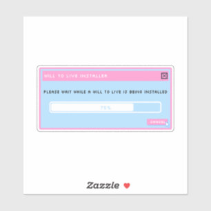 Een wil om te leven installer pop up sticker